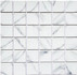 Мозаика PIX765 из стекла, 30х30 см Pixmosaic матовая чип 48x48 мм, белый, серый