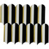 Мозаика Marble Mosaic Piano black Pol камень 25.5х29.8 см полированная чип 48x157 мм, черно-белый,золотой