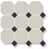 Керамогранит Top Cer 4416 OCT14-1Ch White Octagon 16/Black Dots 14 30x30 напольный матовый
