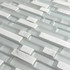 Мозаика Marble Mosaic Jazz White стекло+мрамор 30х31.5 см глянцевая серый