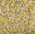 Мозаика C-101 керамика 30.5х30.5 см глянцевая чип 95х95 мм, желтый, зеленый, кремовый