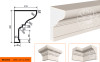 Лепнинапласт Карниз КВ-300/4 фасадный полистирол 2000х300х210 мм с покрытием эластичной шпатлёвкой PS-TechnoPlaster
