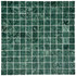 Мозаика Marble Mosaic India green Pol камень 30х30 см полированная чип 23х23 мм, зеленый