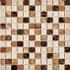 Мозаика из мрамора Emperador Dark, Light, Crema Nova, PIX269, чип 23x23 мм, сетка 305х305x6 мм глянцевая, бежевый, коричневый