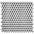 Мозаика Керамическая Penny Round Grey Glossy (NK50096) 315х309х6