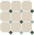Керамогранит 4416 OCT18+13-B White 16/Green 18 + Turquoise 13 Dots 30x30 напольный матовый