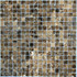Мозаика KP-728 мрамор 30.5х30.5 см полированная чип 15х15 мм, бежевый, коричневый