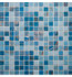 Мозаика ML42041 стекло 32.7х32.7 см глянцевая чип 20x20 мм, синий, голубой