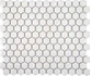 Мозаика KHG23-1G керамика 26x30 см глянцевая чип 23x26 мм, белый