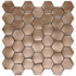 Мозаика Marble Mosaic Hexagon Web Cooper 3D нержавеющая сталь 29х30.5 см чип 48х48 мм, медь