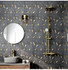 Мозаика Marble Mosaic Hexagon Nero Marquina Gold Pol камень 29.8х30.5 см полированная чип 48х48 мм, черный