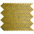 Мозаика Marble Mosaic Chevron Gold стекло 30х30 см глянцевая чип 10x40 мм, золотой-oro-gold