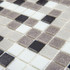Мозаика ML43003 стекло 32.7х32.7 см глянцевая чип 20x20 мм, белый, серый, черный