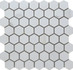 Мозаика SyrosWhiteHex.17,5x20,2 керамогранит матовая, белый