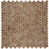 Мозаика Marble Mosaic Aluminium Hexagon Rose Gold алюминий 30х30 см чип 8х14 мм, золотой-oro-gold