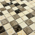 Мозаика Marble Mosaic Mix stone 1 Pol камень 30х30 см полированная чип 23х23 мм, бежевый, коричневый, черный