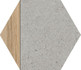 Керамогранит Hexagono Ligard Gris 23x26,6 универсальный матовый