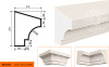 Лепнинапласт Карниз КВ-275/2 фасадный полистирол 2000х275х210 мм с покрытием эластичной шпатлёвкой PS-TechnoPlaster