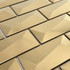 Мозаика Marble Mosaic Brick Rose Metal нержавеющая сталь 30х30 см 3D чип 48х98 мм, золотой-oro-gold
