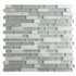 Мозаика Marble Mosaic Jazz White стекло+мрамор 30х31.5 см глянцевая серый