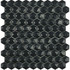 Мозаика Hex Nordic № 903 D Черный (на сетке) стекло 30.7x31.7