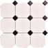 Мозаика Porcelain mosaic Mosaic 9.5+2.5 YH955 30.1х30.1 керамогранит матовая белый, черный