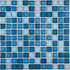 Мозаика PW2323-03 керамика 30х30 см глянцевая чип 23х23 мм, голубой, синий