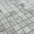 Мозаика Marble Mosaic Volakas white Mat камень 30х30 см матовая чип 23х23 мм, серый, белый
