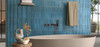 Настенная плитка Homey Stripes Blue Glossy 30x60 Piemme глянцевая, рельефная (структурированная) керамическая 5232