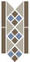 Бордюр Border Lisbon with 1 strip (Tr.01, Dots 29+11, Strips 29) 28х15 матовый керамогранит