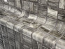 Мозаика Ezarri Corner Tigrato Safe стекло 3х5х2.5 см матовая, антислип чип 50х50 мм, серый
