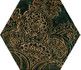 Декор Urban Colours Green Inserto Szklane Heksagon B 17.1x19.8 глянцевый керамический