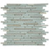 Мозаика Marble Mosaic Stripes Silver White стекло 30х34 см глянцевая чип 10x48/98/148 мм, серебро-silver