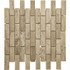 Мозаика Marble Mosaic Brick Travertine Honed мрамор 29.8х29.8 см матовая чип 23х73 мм бежевый