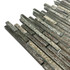 Мозаика Marble Mosaic Stripes Silver Pink стекло 30х34 см глянцевая чип 10x48/98/148 мм, серебро-silver