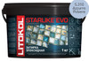 Затирка для плитки эпоксидная Litokol двухкомпонентный состав Starlike Evo S.310 Azzurro Polvere 1 кг 485320002