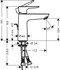 Смеситель Hansgrohe Talis E для раковины 110 мм с донным клапаном
