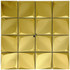 Мозаика Marble Mosaic Origami Gold нержавеющая сталь 30х30 см 3D чип 75х75 мм, золотой-oro-gold