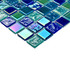 Мозаика Bondi Breeze-25 стекло 30х30 см глянцевая чип 25х25 мм, голубой, синий