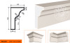 Лепнинапласт Карниз КВ-235/1 фасадный полистирол 2000х235х142 мм с покрытием эластичной шпатлёвкой PS-TechnoPlaster
