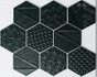 Мозаика R-330 керамика 25.6х29.5 см матовая чип 95х110 мм, черный