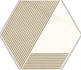 Декор Calacatta Heksagon A Mat 17.1x19.8 глазурованный, матовый керамогранит