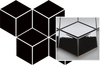 Мозаика Uniwersalna Mozaika Prasowana Nero Paradyz Romb Hexagon керамика 20.4х23.8 см гладкая черный 5900144091832