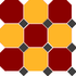 Керамогранит 4420 OCT14+21-A Brick Red Octagon 20/Black 14 + Ochre Yellow 21 Dots 30x30 Top Cer матовый напольная плитка 98797
