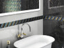 Настенная плитка 7200 Алькала Черный 20x50 Kerama Marazzi глянцевая керамическая