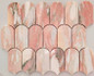 Мозаика Orro Mosaic Asti Pink мрамор 26х31.5 см полированная чип 50.8х103 мм, розовый