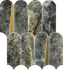 Мозаика Stellaris Madagascar Dark Mosaico Elegant керамогранит 32.5х36.1 см Italon полированная, зеленый, золотой-oro-gold, серый, черный 620110000237