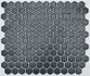 Мозаика PS2326-02 керамика 26х30 см матовая чип 23х26 мм, черный