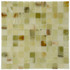 Мозаика Marble Mosaic Onyx green Pol камень 30х30 см полированная чип 23х23 мм, бежевый, зеленый