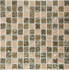 Мозаика S-811 стекло 29.8х29.8 см глянцевая чип 23х23 мм, бежевый, коричневый, розовый